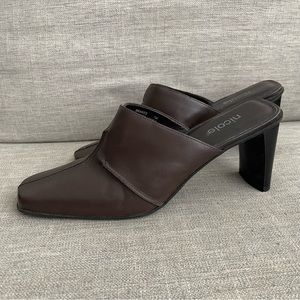 Brown 90’s Heel Mules
